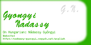 gyongyi nadassy business card