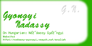 gyongyi nadassy business card